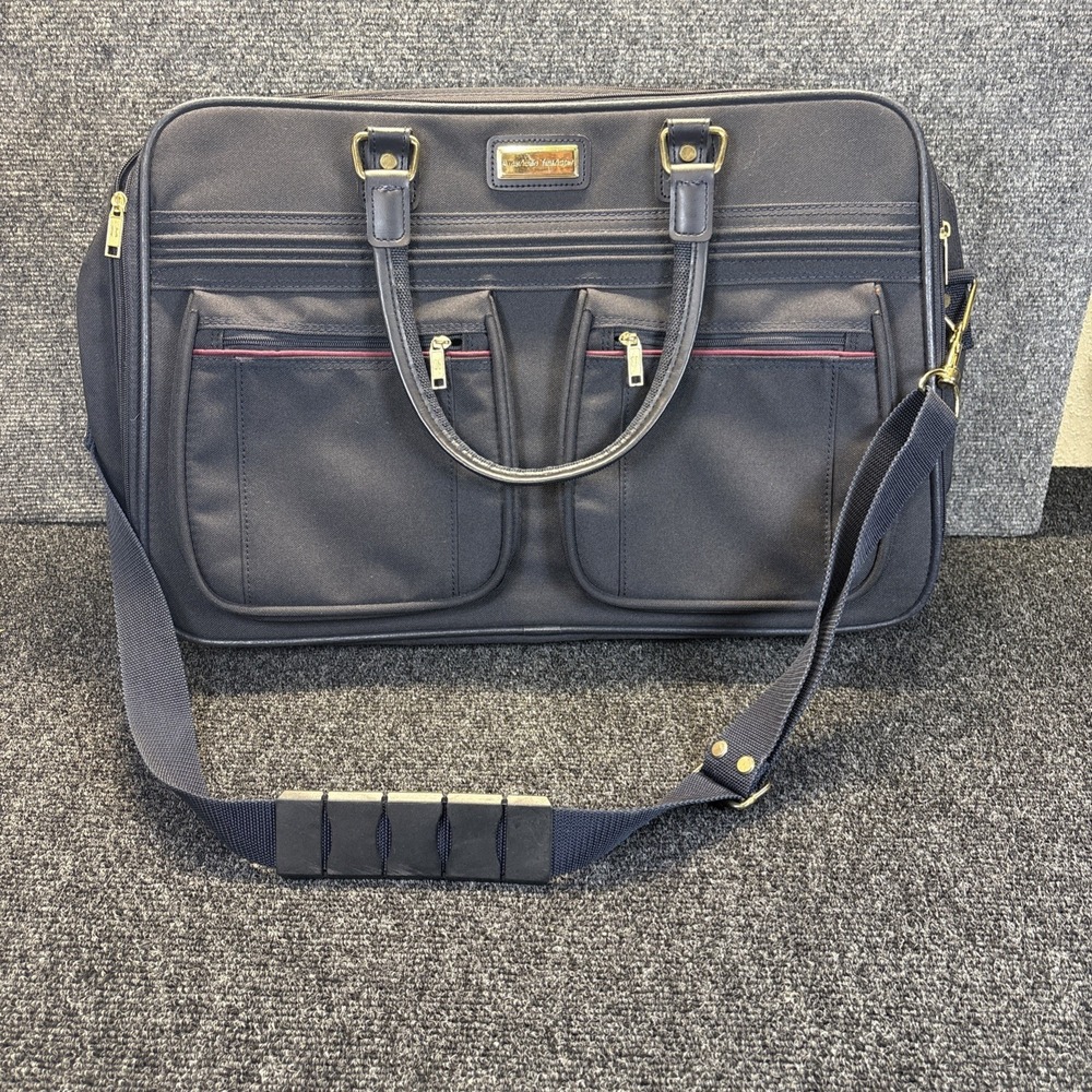 Vtg~American Tourister Dark Blue Carry-on Luggage